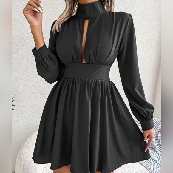 Lovely Rosetta Dresses & Skirts - Bold and Flirty Turtleneck Mini Dress